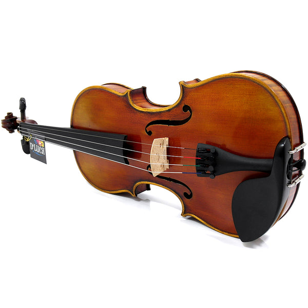 D'Luca Strauss 500 Symphony Violin 4/4 with SKB Molded Case, Strings and  Tuner