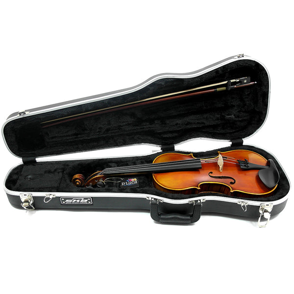 D'Luca Strauss 500 Symphony Violin 4/4 with SKB Molded Case, Strings and  Tuner