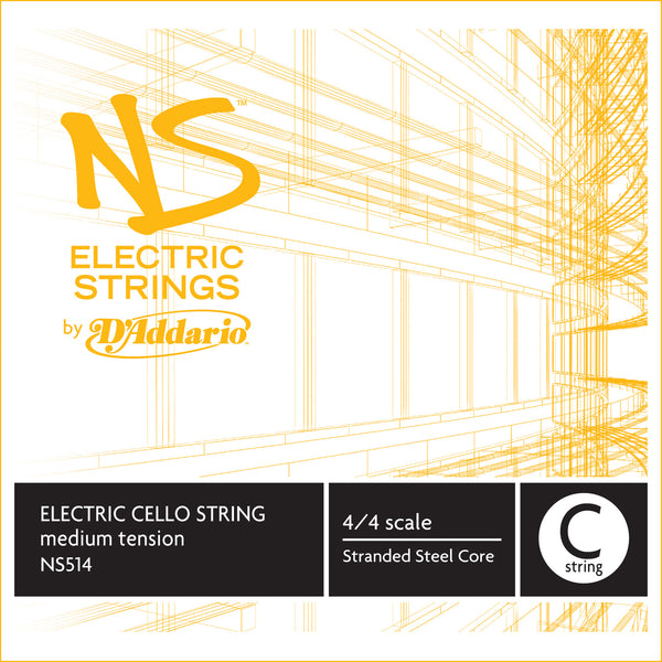 NS Electric Bass/Cello String Set, 4/4 Scale, Medium Tension