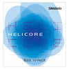 D'Addario Helicore Violin Single G String, 1/2 Scale, Medium, Bulk 10-Pack