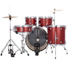 Ludwig Accent Drive 5pc Acoustic Drum Set Pack Red Sparkle