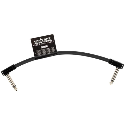 Ernie Ball Flex Patch Cable 6in - Black - Single