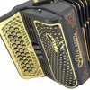 Alacran Accordion 34 Button 12 Bass 3 Switches GCF Black Satin