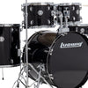 Ludwig Accent Drive 5pc Acoustic Drum Set Pack Black Sparkle