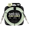 Ernie Ball Flex Instrument Cable Straight/Straight 10ft - Glow in Dark