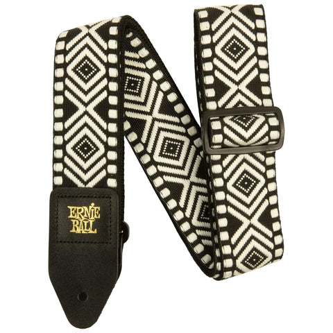 Ernie Ball Classic Jacquard Guitar Strap/Bass Strap - White Savannah