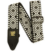 Ernie Ball Classic Jacquard Guitar Strap/Bass Strap - White Savannah