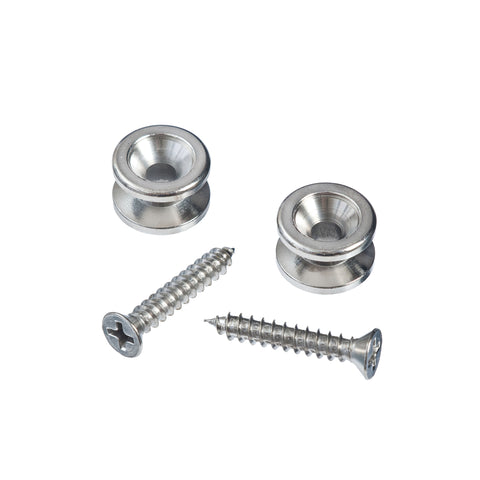 D'Addario Solid Brass End Pins - Chrome (Pair)