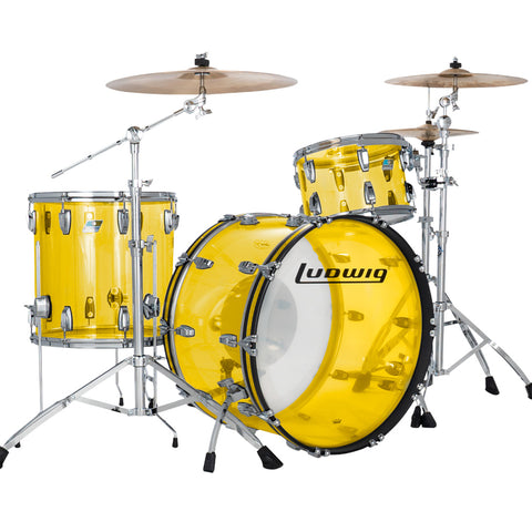 Ludwig Vistalite Pro Beat 3-piece Acoustic Drum Set Shell Pack Yellow