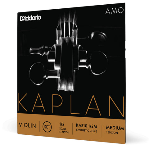 D'Addario Kaplan Amo Violin String Set, 1/2 Scale, Medium Tension