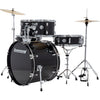 Ludwig Accent FUSE 5pc Acoustic Drum Set Pack Black Sparkle