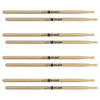 ProMark Classic Forward 5B Hickory Drumsticks, Oval Wood Tip, 4-Pack