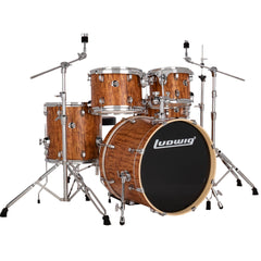 Ludwig Evolution 5pc Acoustic Drum Set with 20" Bass Drum Cherry