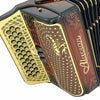 Alacran Accordion 34 Button 12 Bass 3 Switches GCF Brown Wood Stain