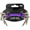 Ernie Ball Flex Patch Cable 3in - Purple - 3 Pack