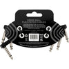 Ernie Ball Flex Patch Cable 3in - Black - 3 Pack