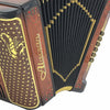 Alacran Accordion 34 Button 12 Bass Two Tone FBE/EAD Brown Wood Stain