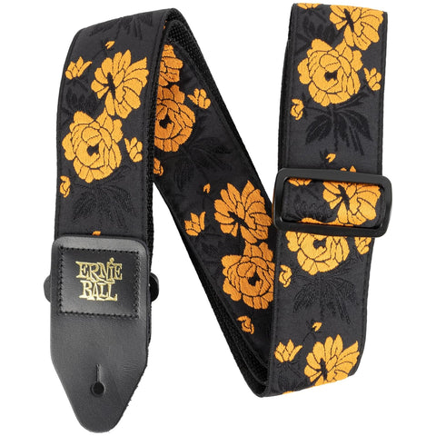 Ernie Ball Classic Jacquard Guitar Strap/Bass Strap - Tangerine Rose