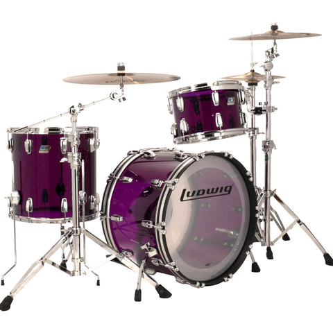 Ludwig Vistalite Pro Beat 3-piece Acoustic Drum Set Shell Pack Purple