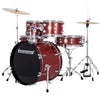 Ludwig Accent Drive 5pc Acoustic Drum Set Pack Red Sparkle