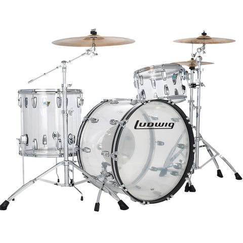 Ludwig Vistalite Pro Beat 3-piece Acoustic Drum Set Shell Pack Clear