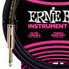 Ernie Ball Braided Instrument Cable Straight/Straight 10ft - Purple/Black