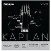 D'Addario Kaplan Vivo Violin String Set, 3/4 Scale, Medium Tension