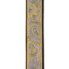 D'Addario Jacquard Ukulele Straps, Paisley Yellow/Purple