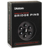 D'Addario Ebony Bridge Pins with End Pin Set, Pearl Inlay