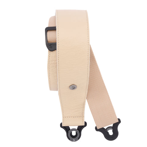 D'Addario Comfort Leather Auto Lock Guitar Strap, Tan