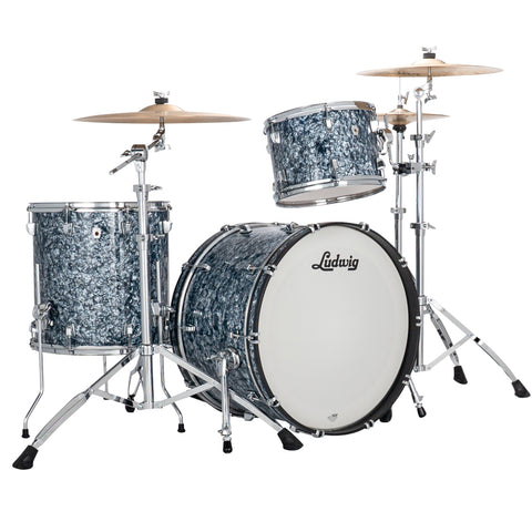 Ludwig NeuSonic FAB 3-piece Acoustic Drum Set Shell Pack Steel Blue Pearl