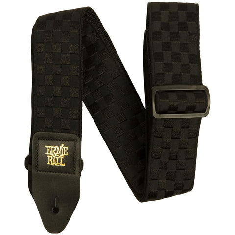 Ernie Ball Classic Jacquard Guitar Strap/Bass Strap - Black Checkers