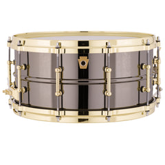 Ludwig LB417BT Black Beauty 6.5x14 Black Beauty, Brass Trim, Tube Lugs Snare Drum