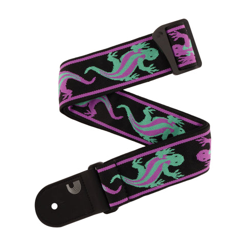 D'Addario Vintage Planet Waves Lizards, Green/Purple