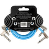 Ernie Ball Flex Patch Cable 12in - Blue - 3 Pack