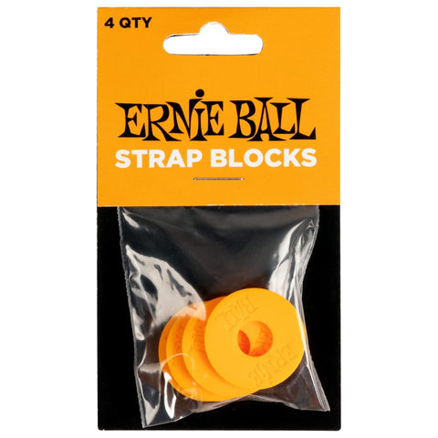 Ernie Ball Strap Blocks - Orange - 4 Pack