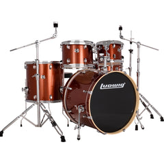 Ludwig Evolution 5pc Acoustic Drum Set with 22" Bass Drum Copper