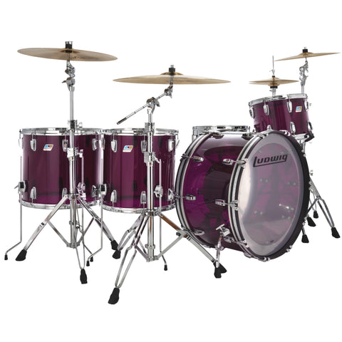 Ludwig Vistalite Zep Set 5-piece Acoustic Drum Set Shell Pack Purple