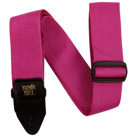 Ernie Ball Polypro Guitar Strap/Bass Strap - Raspberry