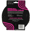 Ernie Ball Headphone Extension Cable 3.5mm to 3.5mm 20ft - Black