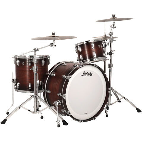 Ludwig Classic Oak Pro Beat 3-piece Acoustic Drum Set Shell Pack Brown Burst