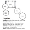 Ludwig Vistalite Zep Set 5-piece Acoustic Drum Set Shell Pack Clear