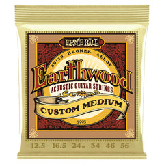 Ernie Ball Custom Medium Earthwood 80/20 Bronze Acoustic Guitar Strings 12.5-56 Gauge