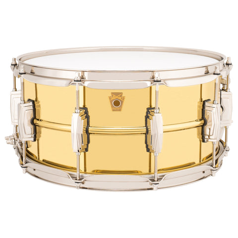 Ludwig LB403 Supraphonic 6.5X14 "Super Brass" Lacquered Brass Snare Drum