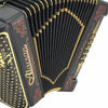 Alacran Accordion 34 Button 12 Bass 3 Switches GCF Black Satin