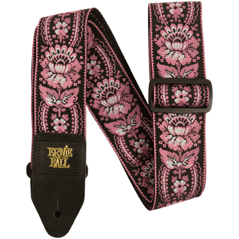 Ernie Ball Classic Jacquard Guitar Strap/Bass Strap - Pink Orleans