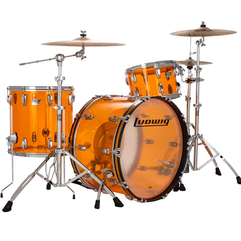 Ludwig Vistalite Pro Beat 3-piece Acoustic Drum Set Shell Pack Amber