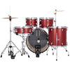 Ludwig Accent FUSE 5pc Acoustic Drum Set Pack Red Sparkle