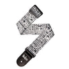 D'Addario Beatles 1964 US Tour Ticket Stubs Guitar Strap, Black and White