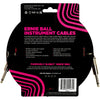 Ernie Ball Braided Instrument Cable Straight/Straight 18ft - Red/Black